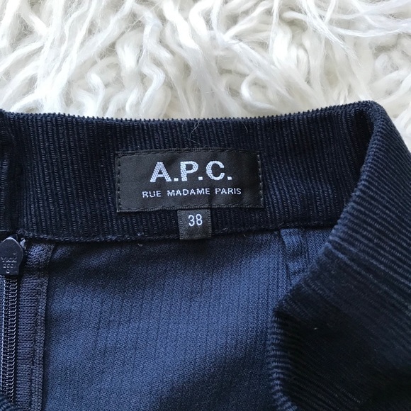 A.P.C. Coco Cotton-blend Corduroy Skirt In Blue 38 - Picture 5 of 10
